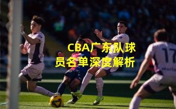 CBA广东队球员名单深度解析